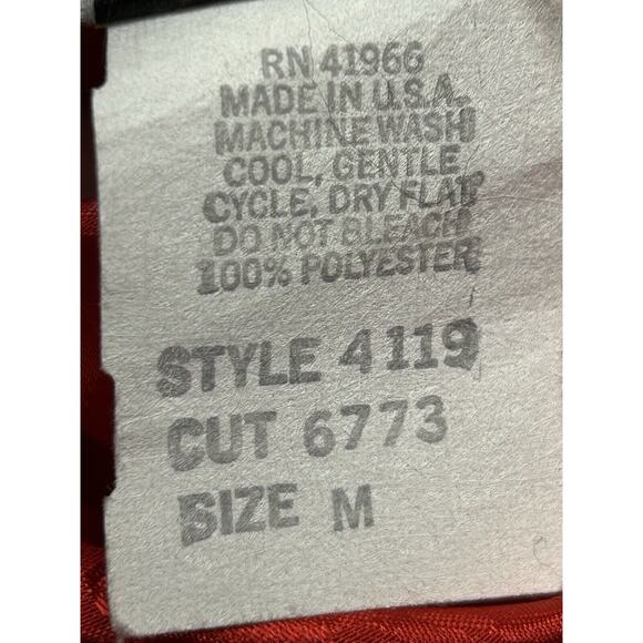 Vintage Daniela Cami‎ Tank Womens Medium Red Floral Embossed USA - Picture 5 of 7